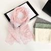 Embroidered Flower Sunscreen Shawl Breathable Mesh Female Headscarf Retro Lace Scarf  Women