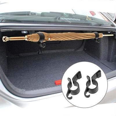 2 peças/conjunto Gancho de toalha para guarda-chuva Gancho de suspensão Organizador de porta-malas de automóvel Suporte de guarda-chuva Suporte de montagem de porta-malas traseiro de carro