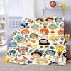 One Piece Flannel Blanket Soft Plush Warm Lightweight Throw for Bed Sofa Couch Cozy Winter Travel Home Decor Gift Idea -QJY