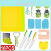Set de Cuțite de Bucătărie din Plastic Prietenoase cu Copiii Pentru Copii Instrument Sigur pentru Tăiat Legume și Fructe