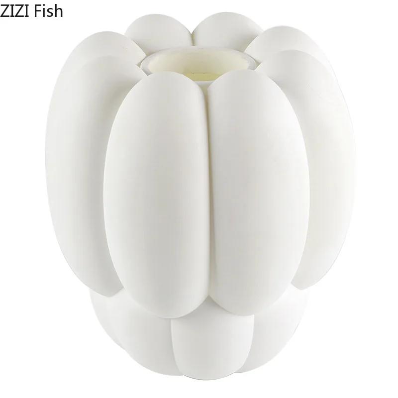 White Bubbles Decorative Vase Minimalist Plant Pot Table Decoration Flowers Arrangement Flower Vases Room Aesthetic Decor
