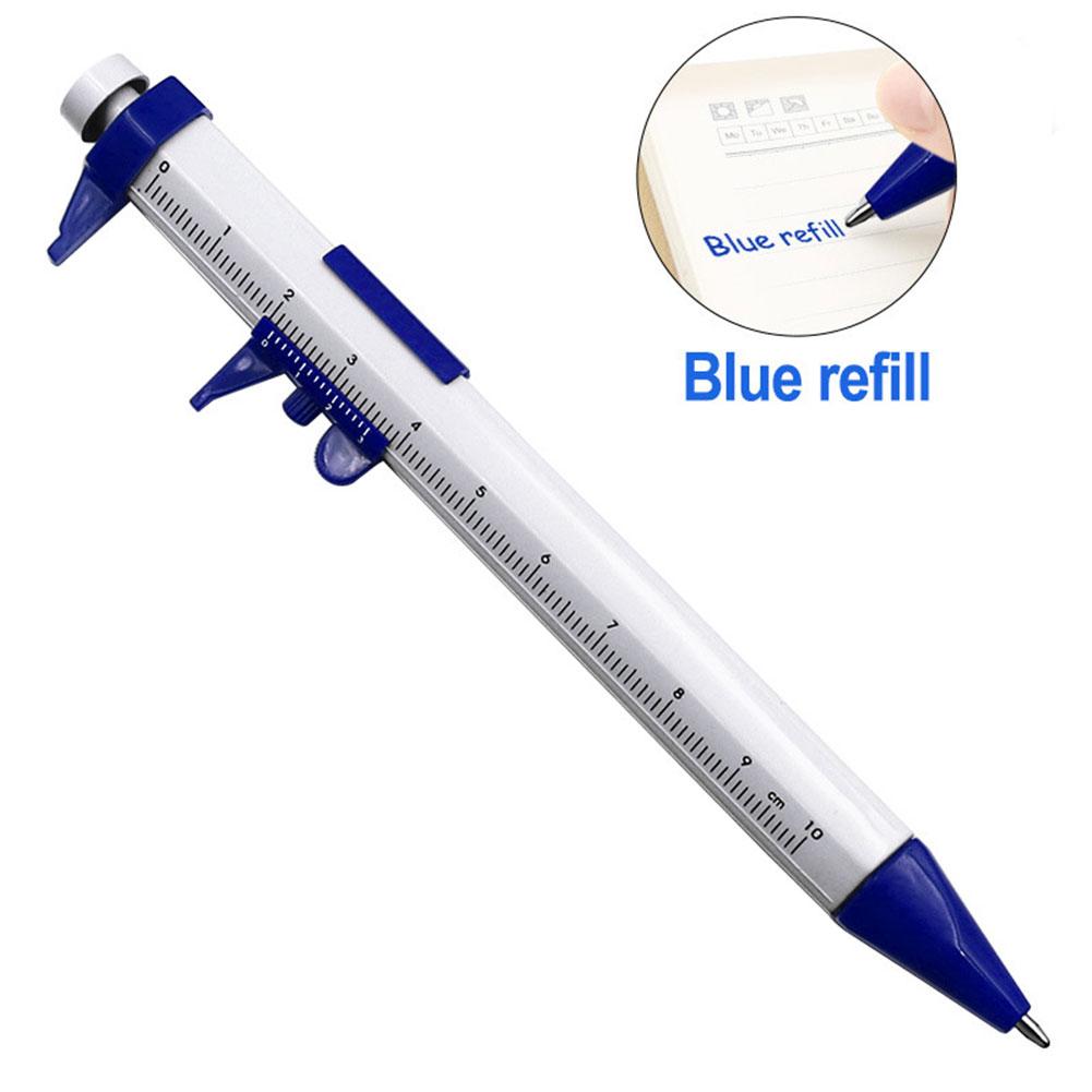 2 in 1 Vernier Caliper Pen Ball-Point 0.5mm Ballpoint Pen Ink Pen Vernier Caliper Roller Ball Pen Kid Stationery Measuring Tools