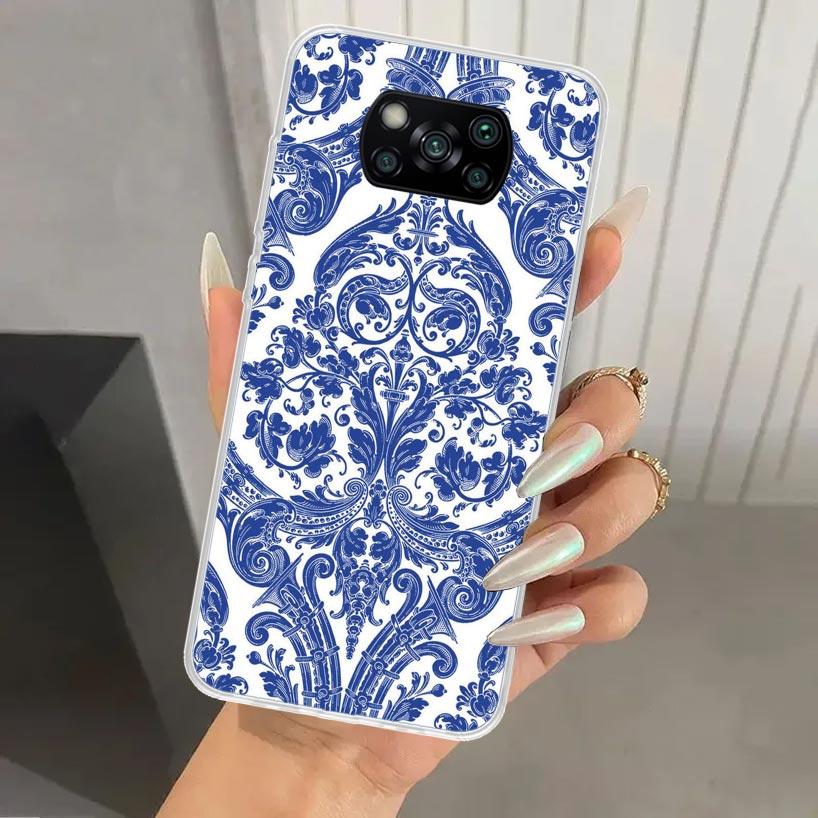 Blue And White Porcelain Phone Case for Xiaomi Poco X5 X6 X7 Pro F7 Ultra M7 Redmi 15 15C 13 13C 12 12C 10 10A 10C 9 9A 9C 9T Sh