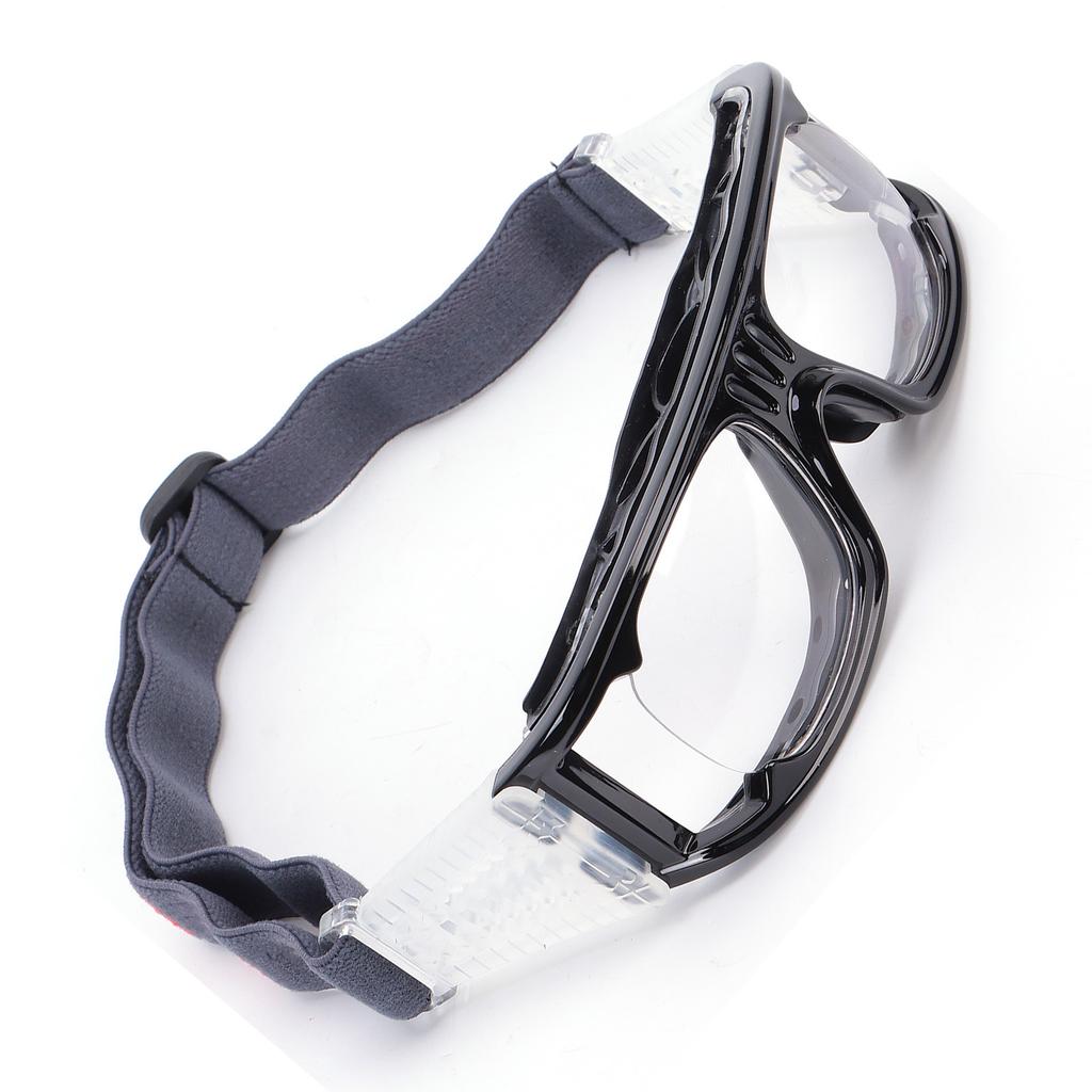 Sports Goggles UltravioletProof Impact Resistance Scratchproof Football Protective Glasses(Black )