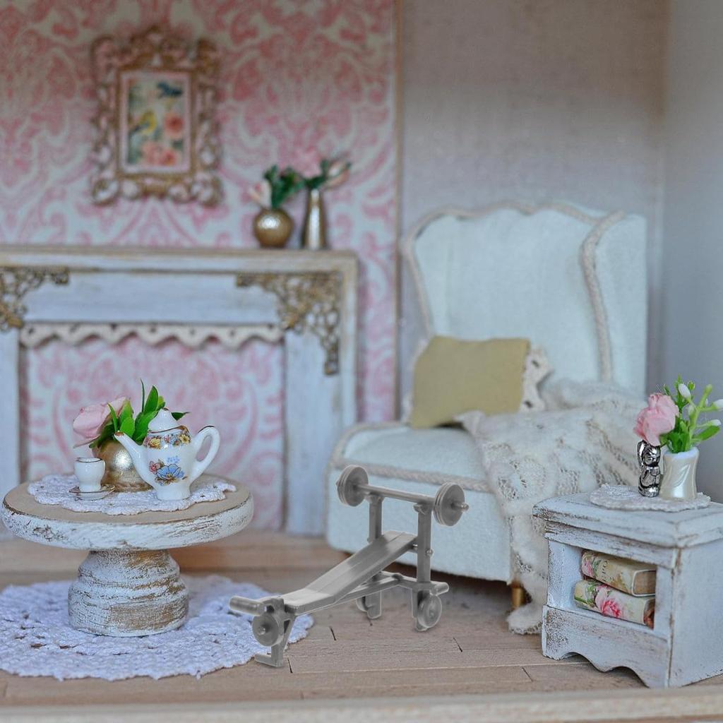 Dollhouse Gym Equipment Accessories Miniature Sport Model Mini Simulation Dollhouse Ornaments Cake Topper Mini House Landscape Decoration