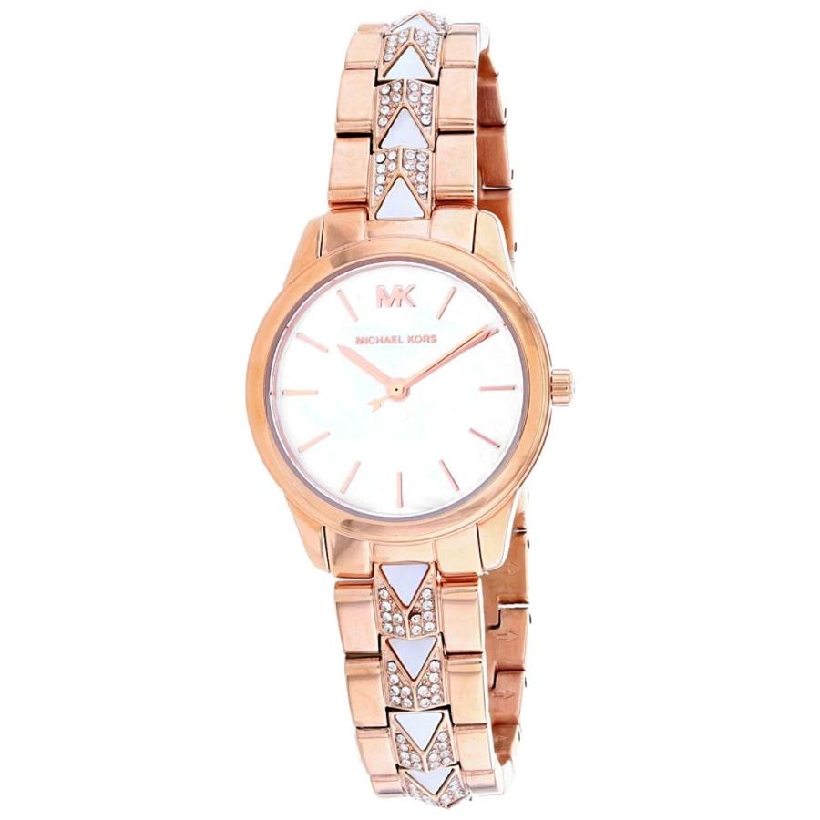 

Женские часы Michael Kors MK6674 Runway Mercer из нержавеющей стали цвета розового золота MK6674 белый