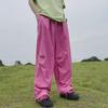 Unisex Fluorescent Green Retro Overalls – Summer Casual Wide-Leg Pants