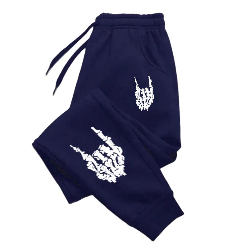 Skeleton Hand Patterns Woman Pant Hip Hop Comfortable Woman Pants Pocket Pants Woman Pocket Warm Sweatpants
