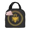 Albania Flag Insulated Lunch Bag for Kids School Cooler Thermal Food Box Tote Leakproof Lunch Boxes Container