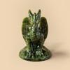 Natürliche Xiuyan Jade Serpentin Geflügelter Drache Figur für Feng Shui Heimdekoration Reiki Heilkristall Ornament