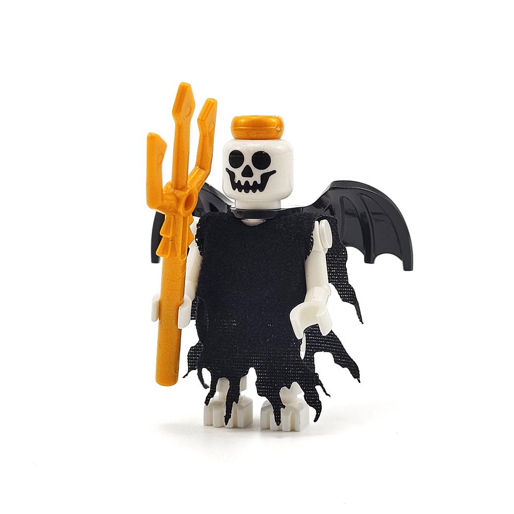 

MOC Хэллоуин Армия Скелетов Мини Кукла Строительные Блоки Сделай Сам Собранные Строительные Блоки Кукла Персонаж Скелет Лошадь Украшения Игрушка