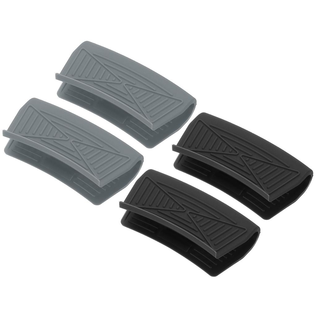 4Pcs Silicone Assist Hot Pan Handle Holder Hot Skillet Handle Covers Pot Sleeve Non-Slip Heat Resistant for Kitchen Frying Pans