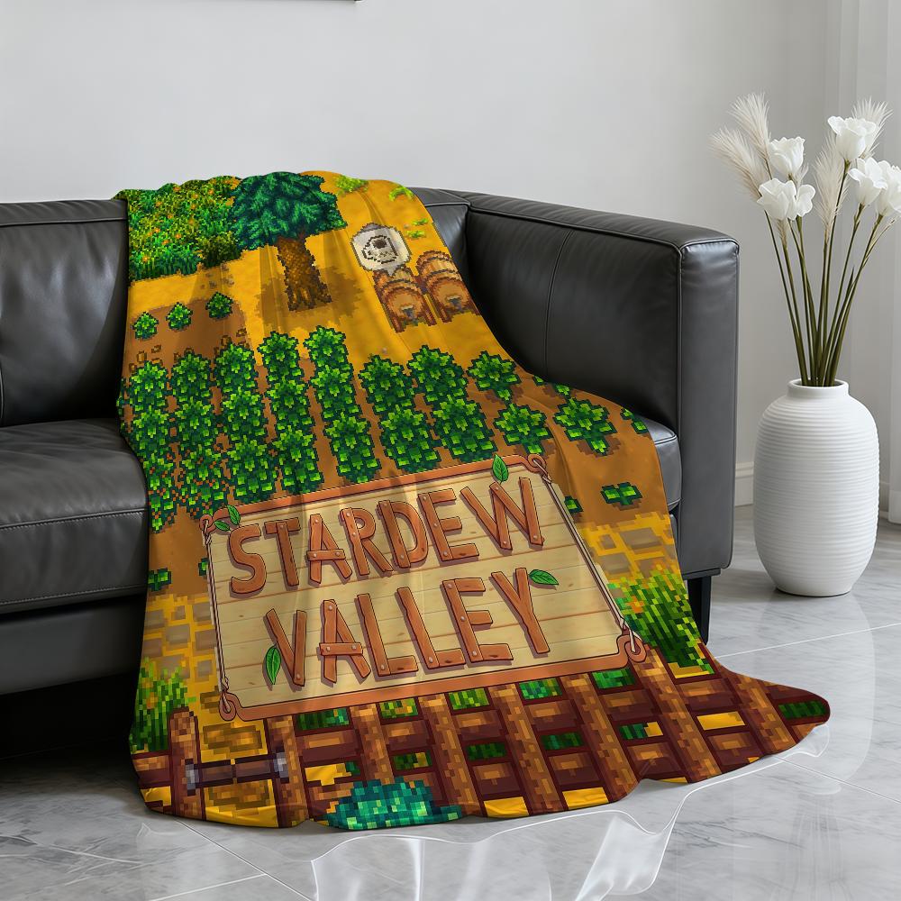 Hot Game S Stardew V Valley Blanket For Soft Throw Blanket for Picnic Bed Sofa Home Bedroom Cozy Warm Comfortable