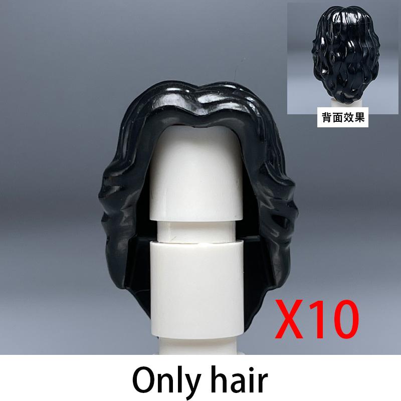 MOC City Building Blocks Figure Body Parts Creative Accessories Girl Hair Police Hat Scarf Beard Backpack MOC Bricks Toys T02