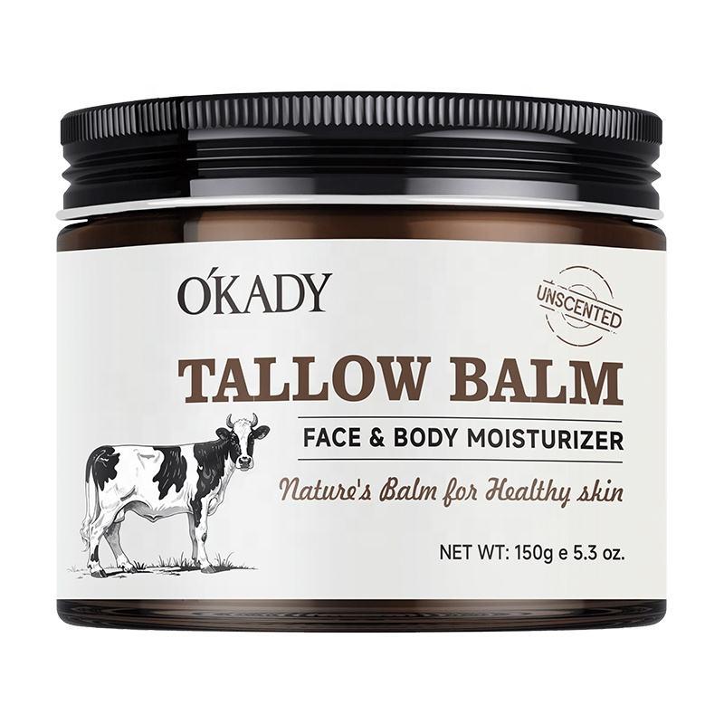 Okady Soft Texture Natural Vegan Tallow Skincare 150G Beef Tallow Moisturizer Body & Face Tallow Cream