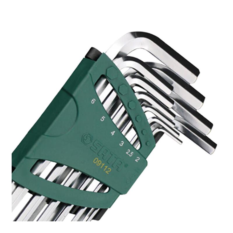 SATA 09112 10-Piece Extended Ball-End Hex Key Set