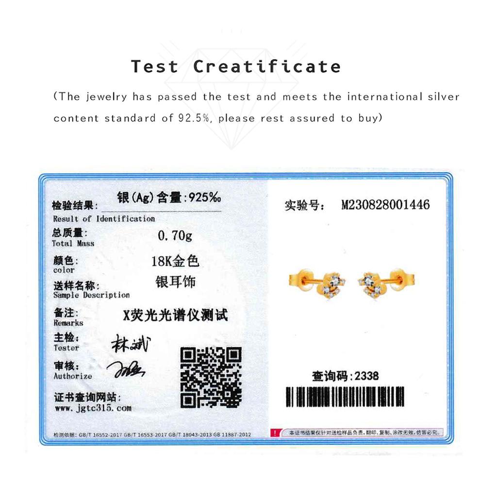 ANDYWEN Srebro próby 925 1 para małych, lekkich, luksusowych kolczyków sztyftowych dla kobiet 2023 wykwintna, delikatna biżuteria