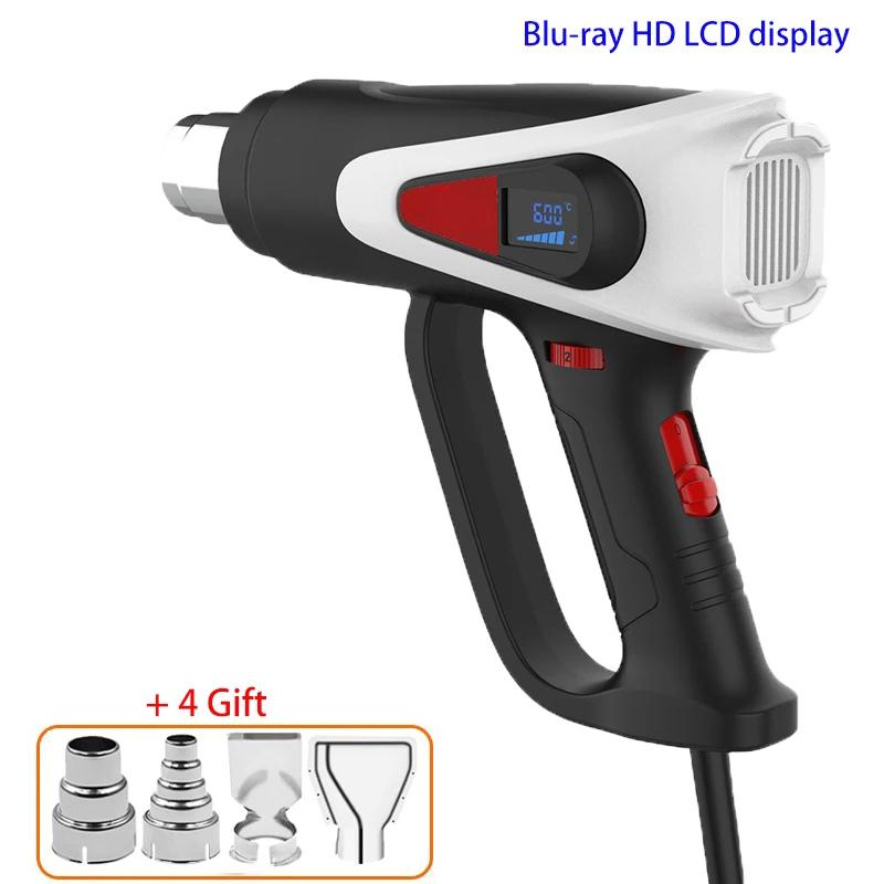 220V industrial heat gun hair dryer construction 2000W hot air gun air dryer for soldering thermal blower shrink wrapping
