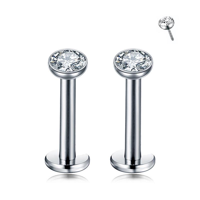 

Титановый сплав Пуш-ин штанга-чаша для пирсинга ушей и носа 0.8x6x2.5mm серебряный