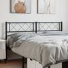VidaXL Black Metal Headboard 140 Cm 372310