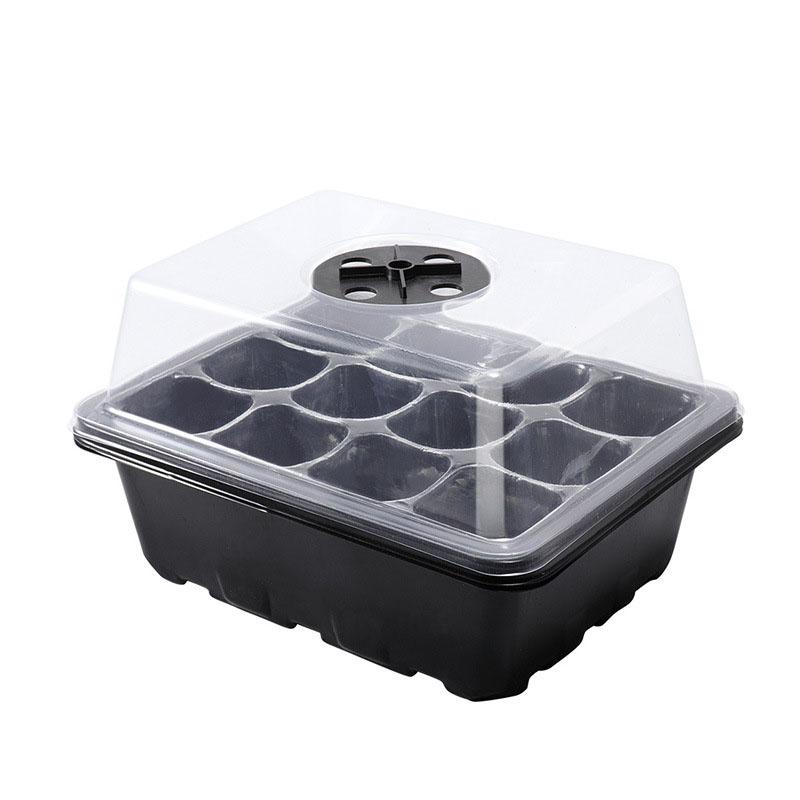 12-well Plastic Seedling Pot Succulent Sowing Seedling Box Insulated Seedling Tray