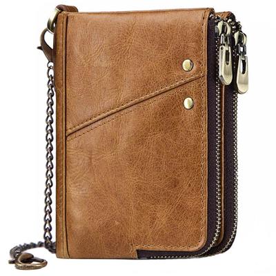 Bifold Genuine Large Holds 15 Coin Bifold Zipper [HollyRobin] Wallet, Men's, Leather, Capacity, Cards, Purse, Wallet, Compact, L-shaped