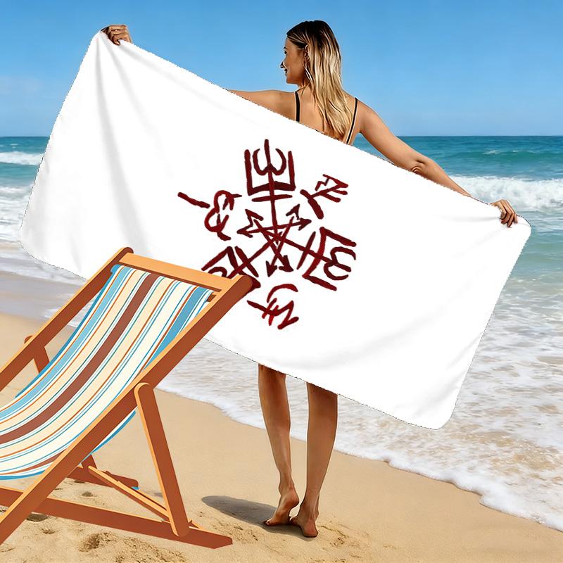 Supernatural Print Beach Towel, Large Soft Quick Dry Towel for Beach Camping Swimming