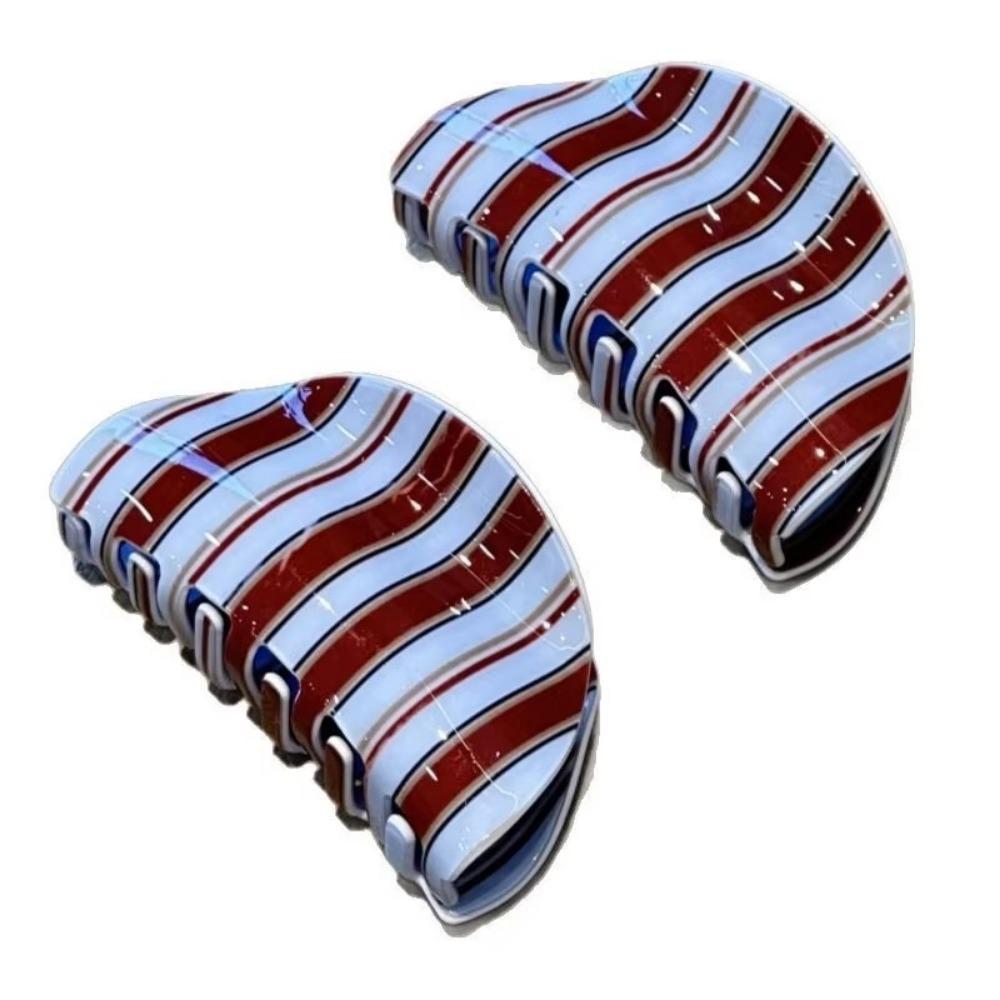 Akrylowe Klipsy do Włosów Niebieski Kawa Pasek Kolor Rekin Klamra Casual Pazur do Włosów Akcesoria do Włosów