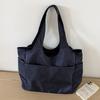 Large Capacity Nylon Tote Bag Women Lightweight Multi-Pocket Shoulder Commute School Travel Daily Use