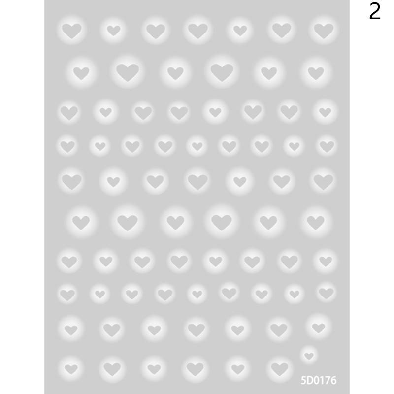 Halo Dyed Semi Transparent Hollow Butterfly Nail Sticker Love Star White Non Spray Nail Decoration Sticker