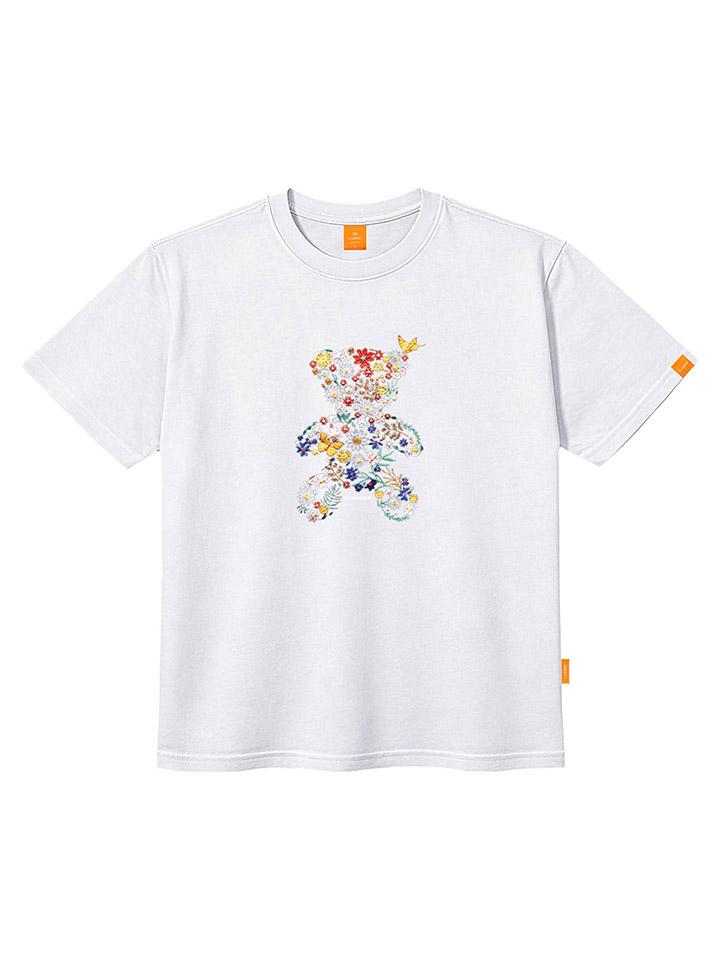 Ellamo Flower Bear Short Sleeve T-Shirt Unisex Plus Size S~4Xl (B Type)