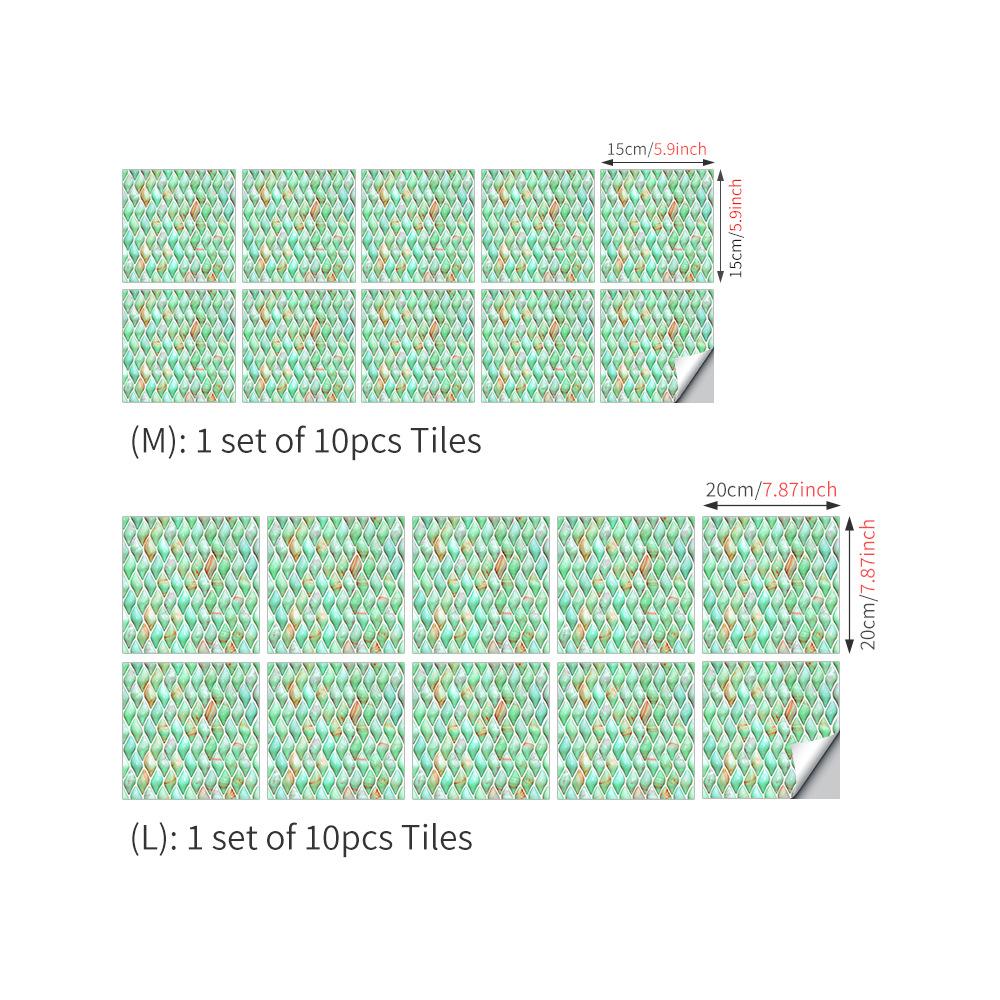 The Same Wall Sticker 3D Imitation Epoxy Mosaic Wallpaper Self-Adhesive Kitchen Bathroom Waterproof And Anti-Fouling Wall Decoration