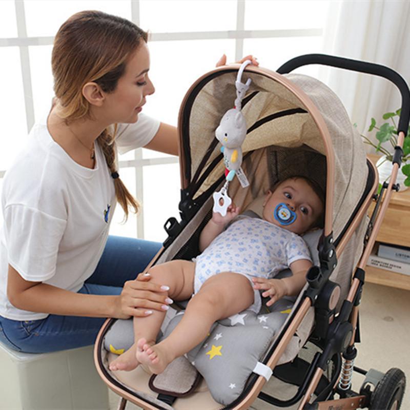 BBSky Bebeluș Pluș Ursuleț Muzical & Inel de Dentiție Iepuraș Jucărie pentru Pătuț