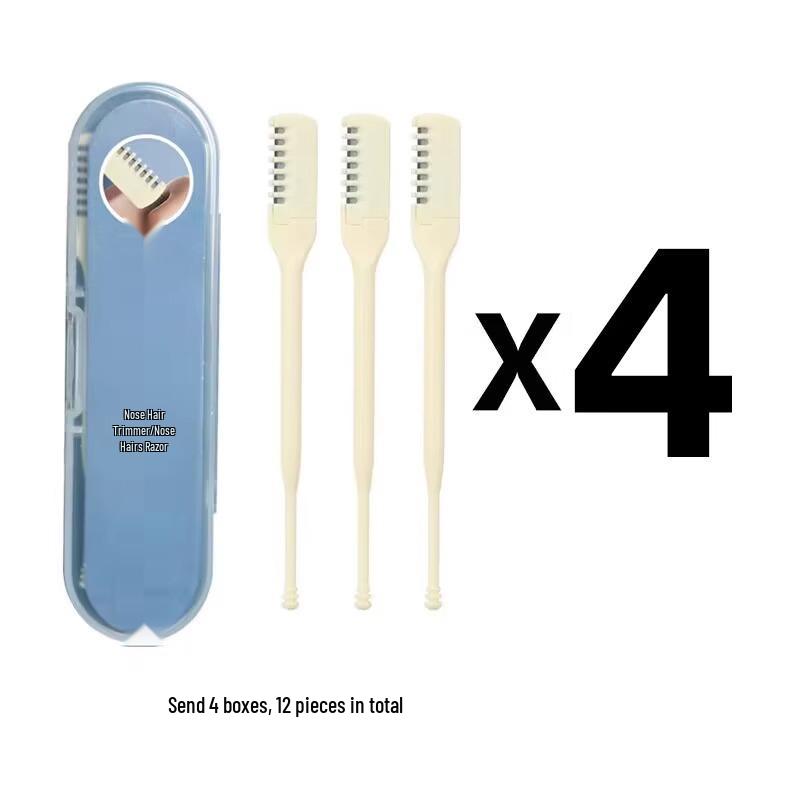 Dual-Head Manual Nose Hair Trimmer for Men - Razor Scissors for Easy Nose Hair Removal