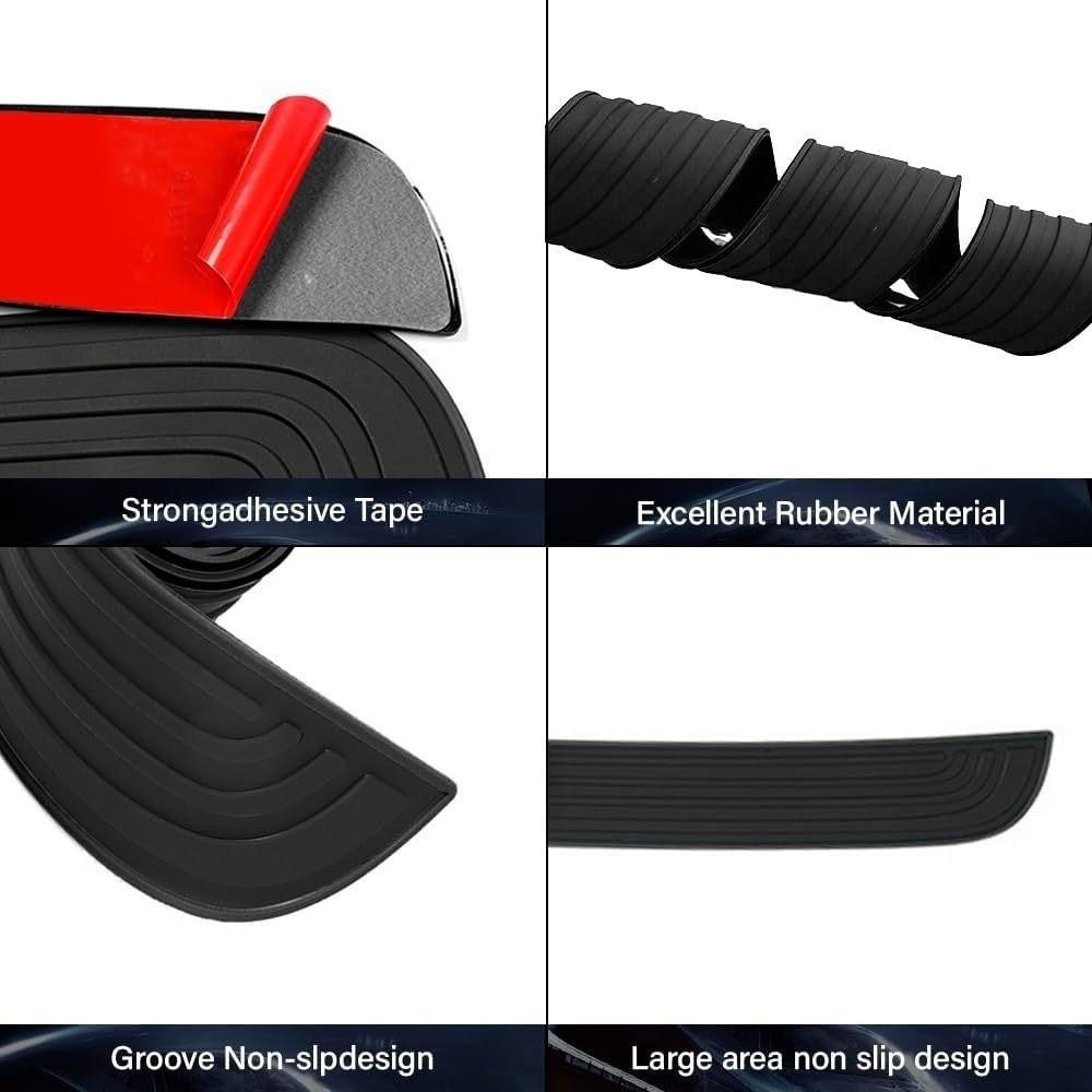 Universal Car Rear Bumper Protector Adhesive Rear Bumper Guard Rubber Durable Edge Trim Cover Car