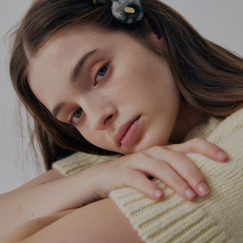 

Marchen Boucle leopard hair pin_2color grey