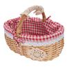 Picnic Basket with Removable Liner Hand Woven Empty Picnic Hamper Basket with Handle for Easter Camping Wedding Gathering