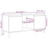 TV Stand with Metal Legs Grey Sonoma 103.5 X 35 X 50 Cm