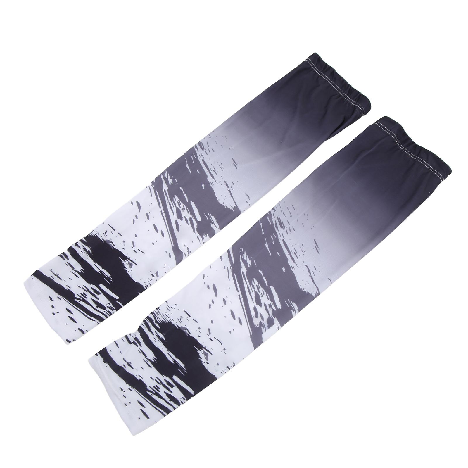 

1 Pair Ice Silk Sleeves UV Sun Protection Lengthen Thin Breathable Quick Drying Cooling Arm Sleeves for Summer Sports