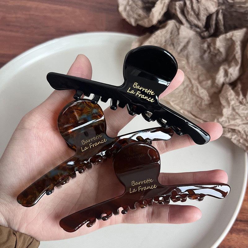 Acetate Leopard Hair Claw Clip Women's Large Chic Hair Clip Fresh and Sweet Back Bun Styling Claw Hairpins Barrettes Accessories