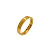 Classic Gold-Plated Titanium Steel Ring: Elegant Unisex Design, Non-Fading