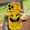 Phone Case: 2D Flat Design Suitable for iPhone 18 17 16 15 14 13 Pro Protective Case, Happy Squinting Smile, Perfect Christmas and Halloween Holiday G