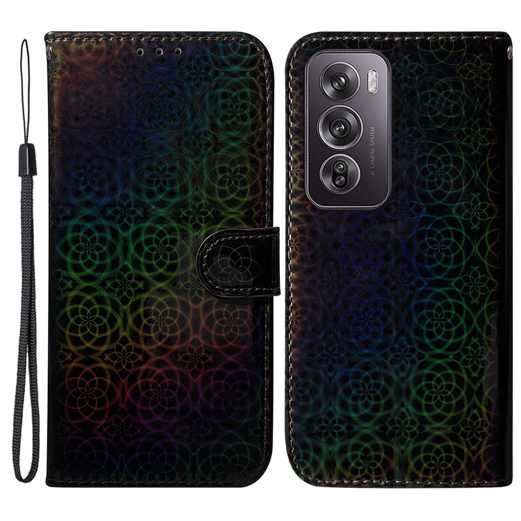 For Oppo Reno12 Pro 5G (Global) Stand Case Dazzling Flower Leather Phone Cover