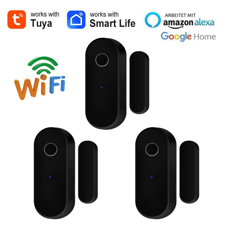 Tuya WiFi Door Sensor Close Open Window Detector Smart Life APP Remote Control Notification Home Security Alarm For Alexa Google