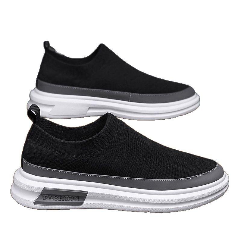 New summer fly-woven mesh shoes men's shoes breathable lazy casual sports shoes versatile dad shoes