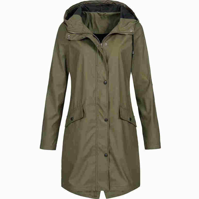 Autumn Winter Mid Length Women Windbreaker Outdoor Females Waterproof Sports Hiking Jacket
