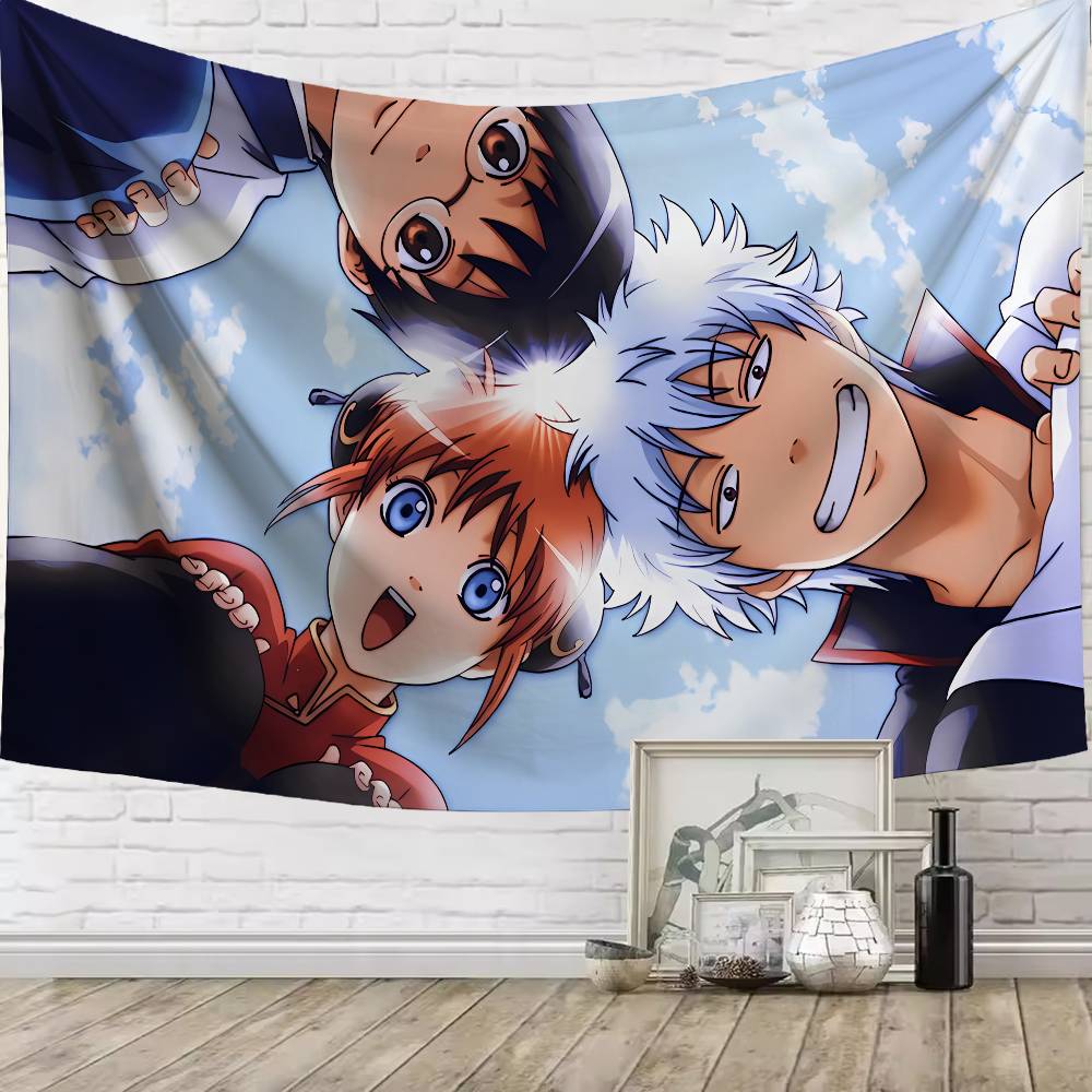 Large Cool GGintokiS Sakata Funny Popular Anime Popular Room Decoration Wall Tapestry Art Room Home Decor Wall Art Decor