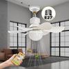 Dimmable 6 Blades Remote Control Retractable Fan with Light Modern Ceiling Fan Lights Celling Fan with Led Light