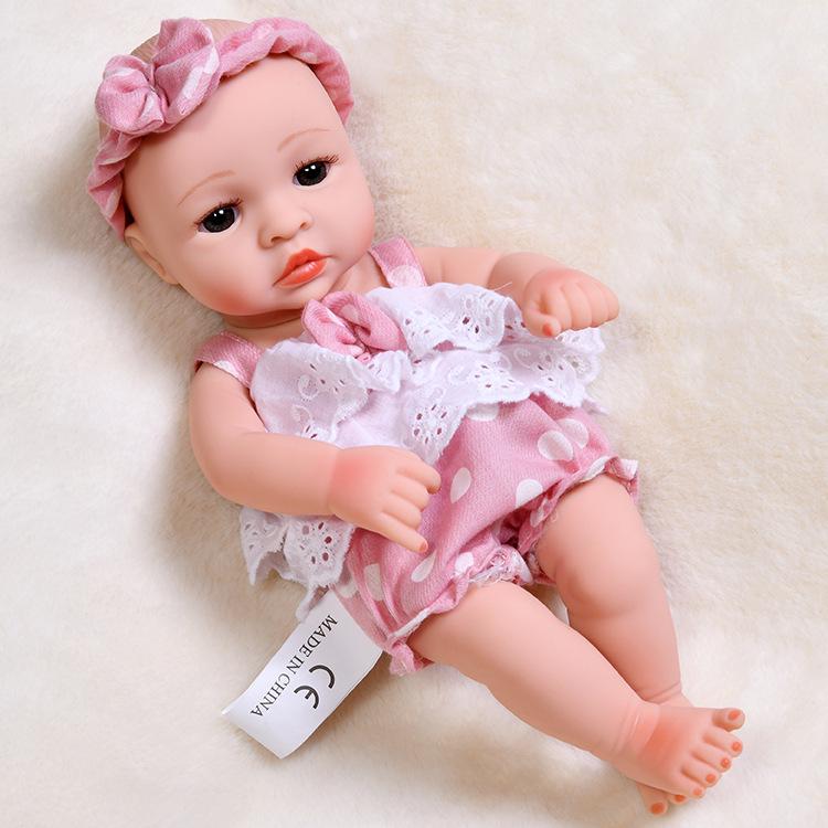 30cm Silicone Reborn Baby Doll - Soft Sleep Companion & Child Role-Playing Toy
