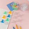 Acrylic Heart-Shaped Clear Binder Clips, Long Tail Storage Clips for Office Use